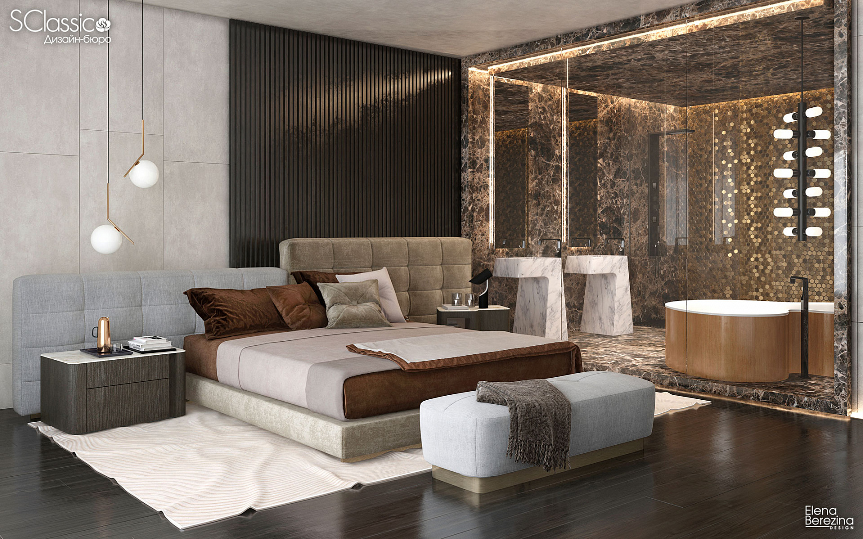 Спальня из проекта - Коньяк на меду