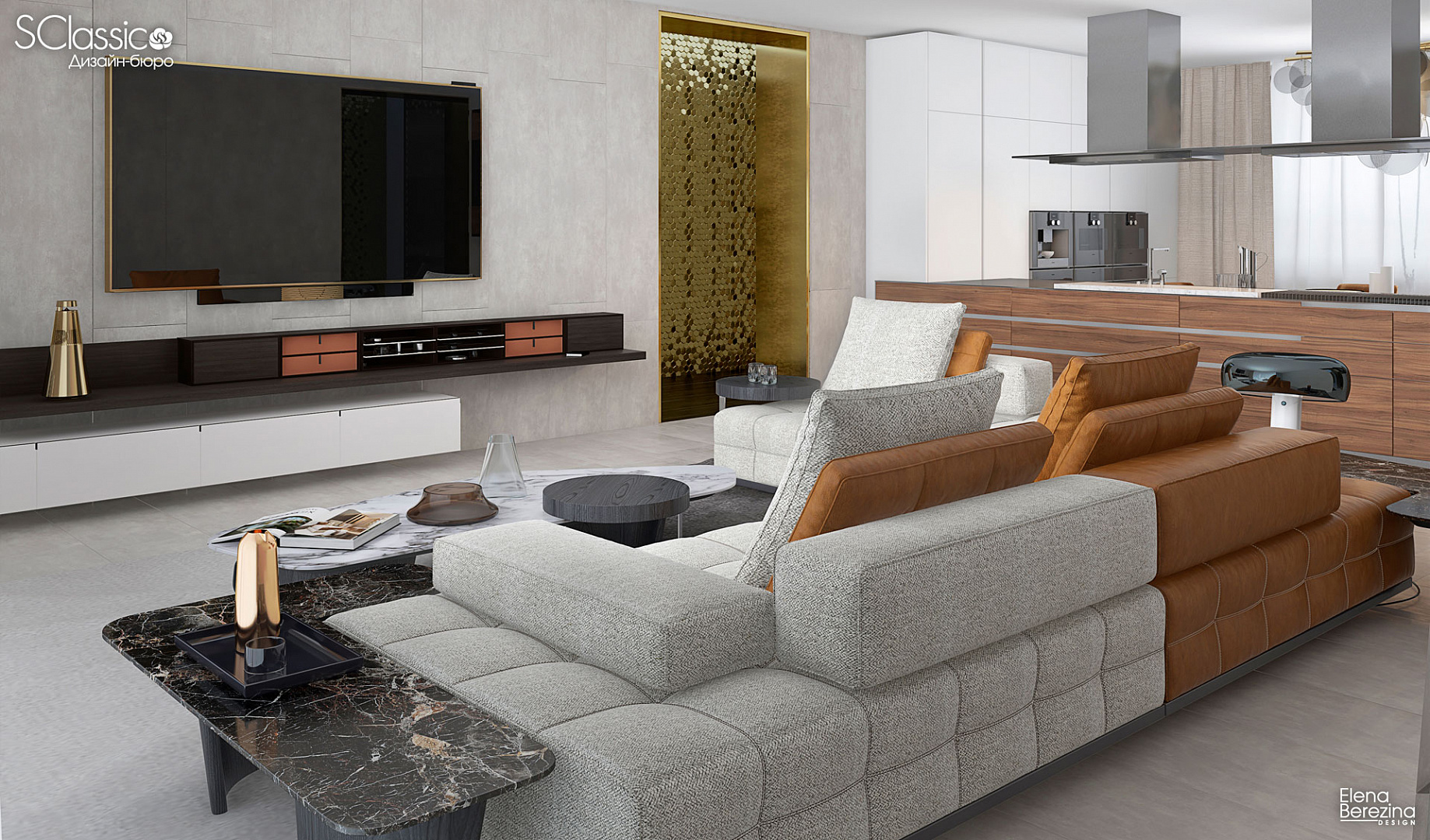 Гостиная из проекта - Коньяк на меду