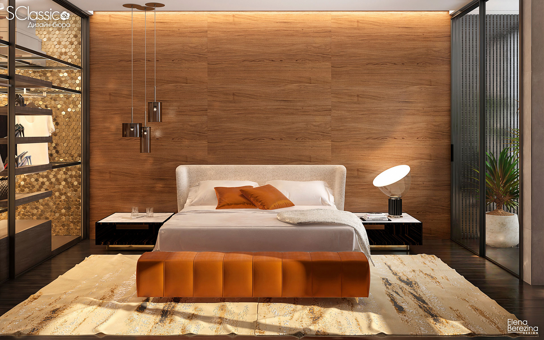 Спальня из проекта - Коньяк на меду
