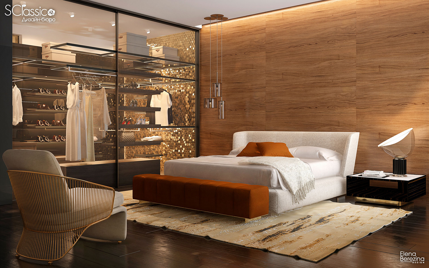 Спальня из проекта - Коньяк на меду